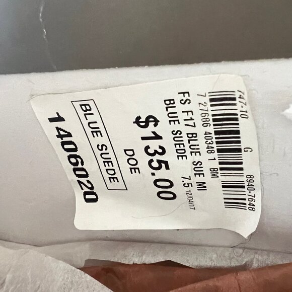 NEW Franco Sarto Real Suede Bow Back Pumps Shoes in Blue, Size 7.5 M - Picture 14 of 16